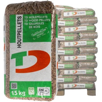 TEN DAMME - Bruine Houtpellets - ENplus A1 - 66 zakken, Ophalen of Verzenden