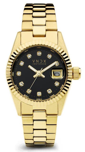 VNDX Dare Devil XS Gold Black MD43002-01 dameshorloge, Overige merken, Staal, Verzenden, Polshorloge