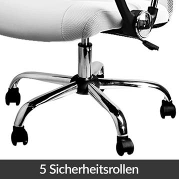 Ergonomische Bureaustoel Wit Kunstleer 122x51x52cm, Verzenden, Nieuw in verpakking