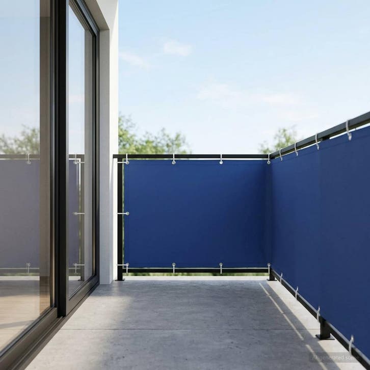 vidaXL Balkon Privacy Scherm 150 x 300 cm Stof met, Tuin en Terras, Zonneschermen, Nieuw, Verzenden