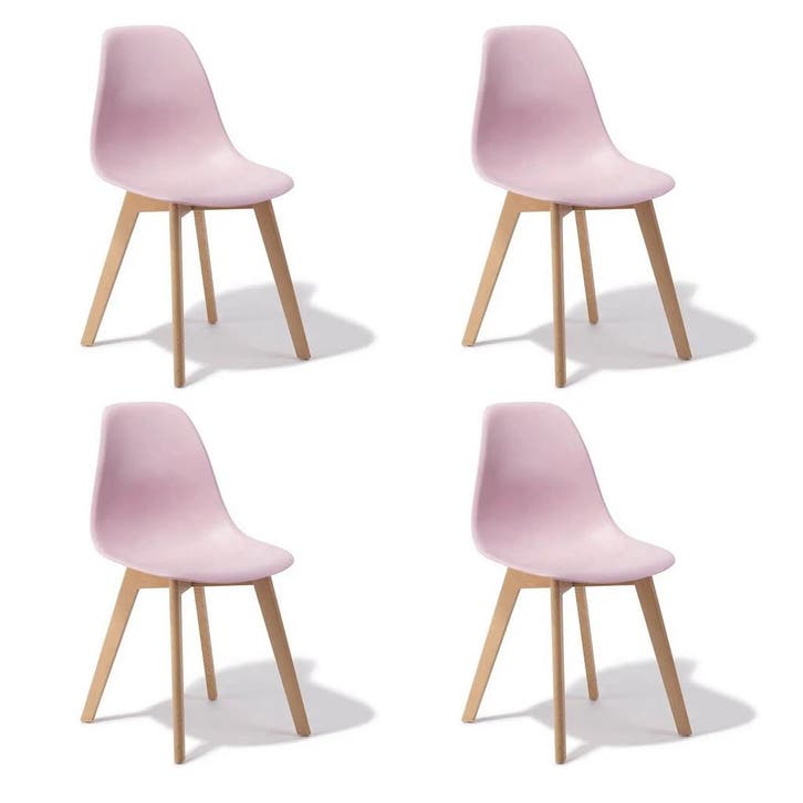 Roze Stoelen KITO | Polypropyleen | Laatste Stuks!, Huis en Inrichting, Stoelen, Vier, Overige kleuren, Nieuw, Hout, Ophalen of Verzenden