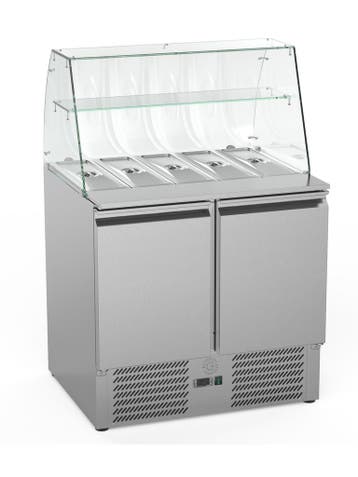 Saladette - 2-Deurs - 240 Liter - RVS - 230V - H 85 x B 90 x, Verzenden, Nieuw in verpakking