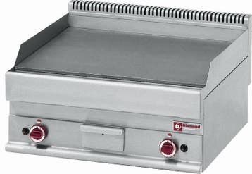 Bakplaat | RVS gas | 70x65xh28/38 cm HorecaTraders, Verzenden, Nieuw in verpakking