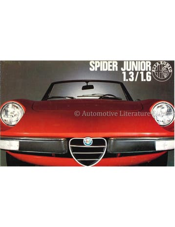 1973 ALFA ROMEO SPIDER JUNIOR BROCHURE NEDERLANDS, Nieuw, Alfa Romeo, Author