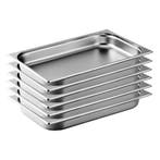 RVS Gastronorm bak GN bak 1/1 Diepte 65 mm - set van 6, Verzenden