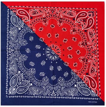 Fako Fashion - Paisley Bandana - Half/Half - Duo - Navy, Verzenden, Nieuw