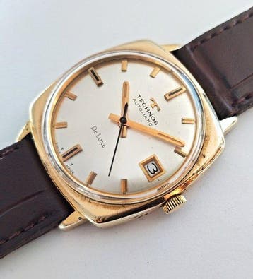 Technos - Automatic Swiss gold plated mens - Zonder, Nieuw