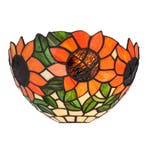 Tiffany wandlamp – Zonnebloemen – B 25 × H 15,5 cm (Art., Verzenden, Nieuw