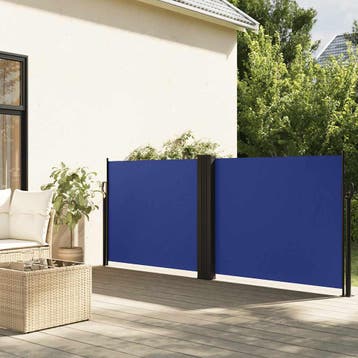 vidaXL Windscherm uittrekbaar 120x1200 cm blauw, Tuin en Terras, Verzenden, Nieuw