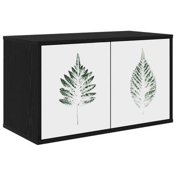 vidaXL Wandgemonteerd tv-meubel HANAU 69 x 33 x 40 cm Zwart, Minder dan 50 cm, Verzenden, Nieuw, Minder dan 100 cm
