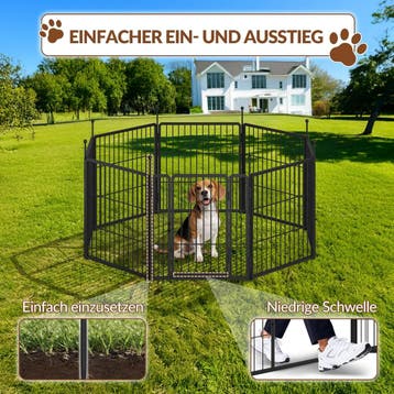 FOBYFURNY Puppinguitloop, metalen puppybox, 60 cm hoog, opvo, Verzenden, Zo goed als nieuw