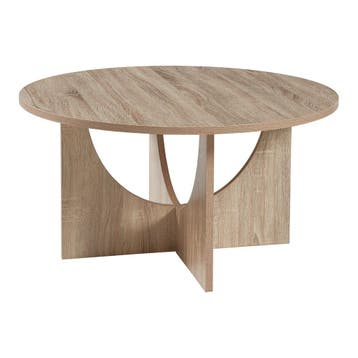 Salontafel Rindal rond eikenkleurig 80x41,5 cm [en.casa], Huis en Inrichting, Tafels | Salontafels, Verzenden, Nieuw