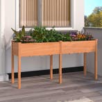 vidaXL Plantenbak met voering 161x45x76 cm massief vurenhout, 100 cm of meer, Verzenden, Nieuw, 60 cm of meer
