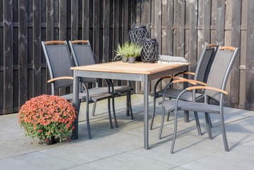 Tuinstoel Stapelbaar - Monza - Teak - Lesli Living, Verzenden, Nieuw