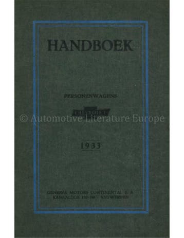 1933 FORD PRGRAMMA INSTRUCTIEBOEKJE NEDERLANDS