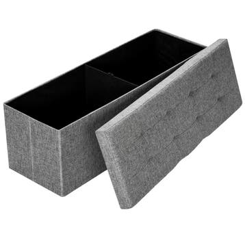 Opvouwbare hocker van polyester met opbergruimte 110x38x38cm, Verzenden, Nieuw