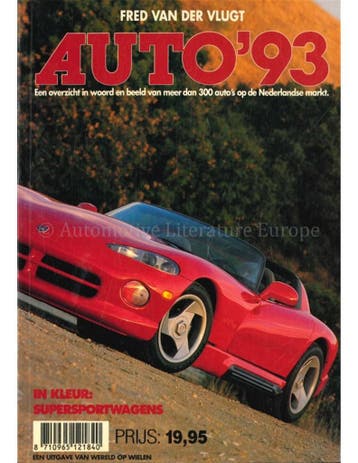 1993 AUTO JAARBOEK NEDERLANDS, Nieuw, Author
