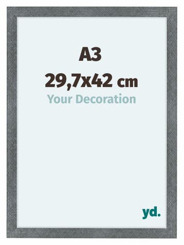 Fotolijst A3 - 29,7x42 cm - IJzer Geveegd - MDF - Como, Verzenden, Nieuw