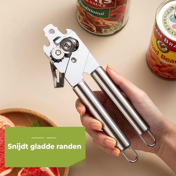 HI NATURE™ Blikopener - RVS Handmatige blikopener -, Ophalen of Verzenden, Zo goed als nieuw
