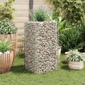 vidaXL Gabion plantenbak verhoogd 50x50x100 cm staal, Tuin en Terras, Verzenden, Minder dan 60 cm, Nieuw, Metaal