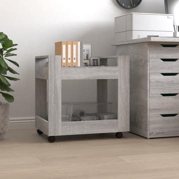 vidaXL Bureaukastje 60x45x60 cm bewerkt hout grijs sonoma, Verzenden, Nieuw