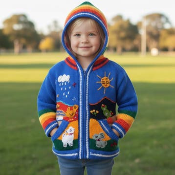 Peruvian kids sweater, jacke Peru kind, Peru toddler sweater, Verzenden, Jongen of Meisje, Trui of Vest, Nieuw