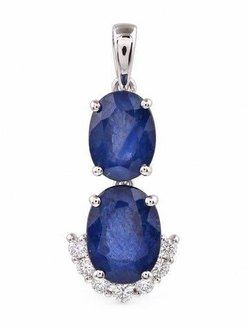 Zonder minimumprijs - Hanger - 14 karaat Witgoud - 3.54ct.