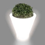 Verlichte Bloempot 50cm Wit | Duurzaam Polyethyleen | Nieuw, Kunststof, Minder dan 60 cm, Vierkant, Nieuw