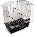 Vogelkooi Ula – Zwart/Chroom Binnenkooi voor Parkieten en., Verzenden, Nieuw, Overige materialen, Vogelkooi