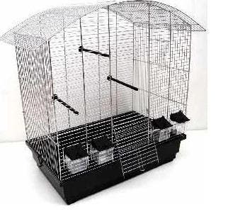 Vogelkooi Ula – Zwart/Chroom Binnenkooi voor Parkieten en., Verzenden, Nieuw, Overige materialen, Vogelkooi