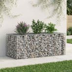 vidaXL Gabion Verhoogd Bed Zilver, Verzenden, Nieuw, IJzer