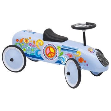 Retro loopauto 66 blauw (Kinderen, Loopauto'), Ophalen of Verzenden, Nieuw