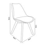 Eetkamerstoelen Fläten set van 2 stuks kunstleer blauw en na, Verzenden, Nieuw