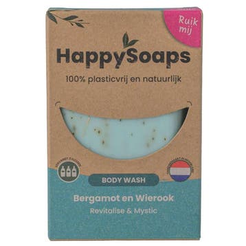 HappySoaps – Body Wash Bar Bergamot & Wierook – 100 gr, Verzenden, Nieuw