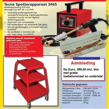 TECNA Spotter 3465 incl. toebehoren en gratis onderstel, Verzenden, Nieuw