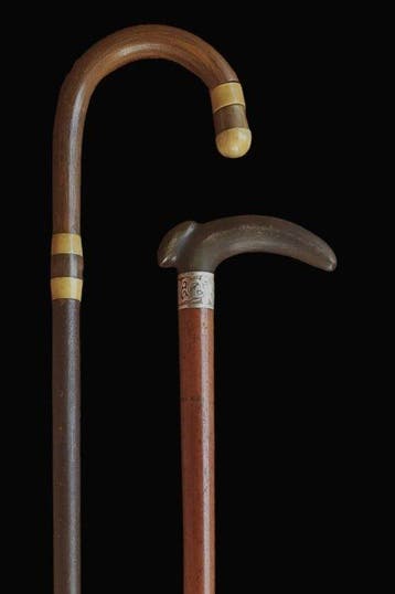 Wandelstok (2) - Hout, Antiek en Kunst, Antiek | Overige Antiek