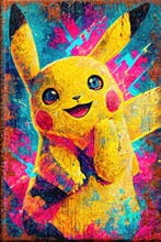 Iconica - Neon Pikachu - Unique 1/1 XXL (150x100 cm)