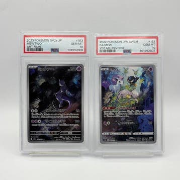 Pokémon - 2 Graded card - Mewtwo, Mew AR Sequential, Nieuw