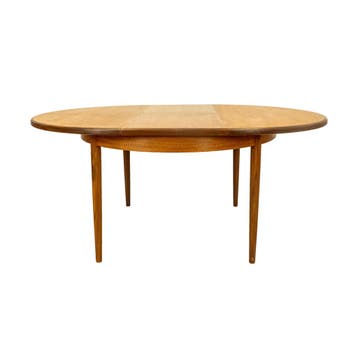 Eetkamertafel | Vintage | Gplan | Rond | Teak |  4259, Ophalen of Verzenden, Zo goed als nieuw, Teakhout, Mid-Century
