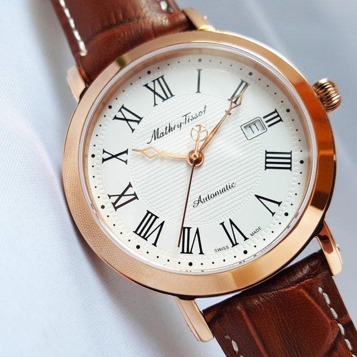 Mathey-Tissot - Swiss Automatic - Date - Gold - New - Heren, Sieraden, Tassen en Uiterlijk, Horloges | Heren