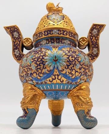 Vaas - Brons, Messing, Emaille - China - Vaas,