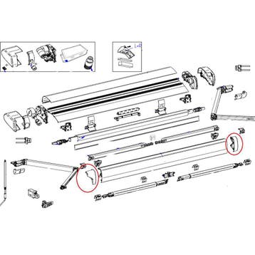 Thule 6300 Eindkap Lead Rail LH+RH Geanodiseerd, Ophalen of Verzenden, Nieuw, Thule