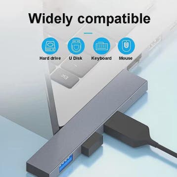 4-in-1 USB-C Hub met 60W PD Snelladen & USB 3.0 Poorten - Ty, Computers en Software, Verzenden, Nieuw