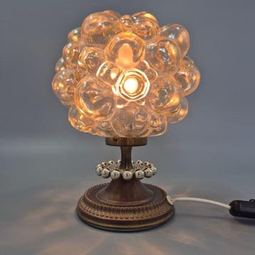 Vintage Space Age Tisch Leuchte – Murano Doria Bubble Glas