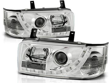 Koplampen VW T4 90-03 Rechte Neus Devil Eyes real DRL LED, Ophalen of Verzenden, Nieuw