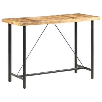 vidaXL Bartafel 150x70x107 cm ruw mangohout, Huis en Inrichting, Verzenden, Nieuw