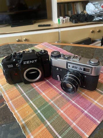 KMZ Krasnogorsk Zenit 122 + Fed 5B + 3,8/55 Single lens, Nieuw