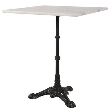Bistrotafel gietijzer met vierkant marmer blad 60 x 60 cm, Zakelijke goederen, Horeca | Meubilair en Inrichting, Ophalen of Verzenden