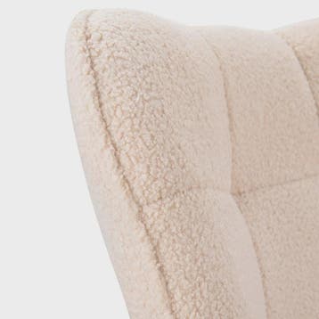 Luxe Teddy Fleece Schommelstoel Beige - Comfortabele Relaxfa, Verzenden, Nieuw