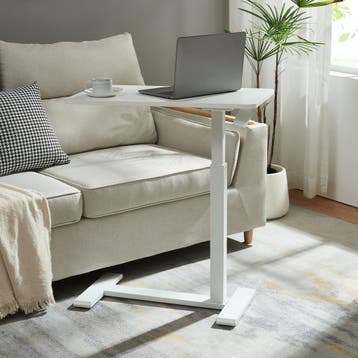 Bijzettafel Klirg in hoogte verstelbaar 68x36x66-92 cm wit m, Huis en Inrichting, Verzenden, Nieuw